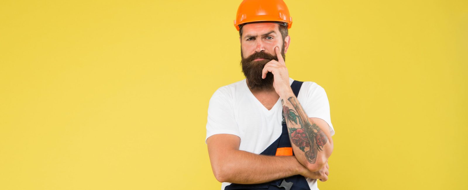 mechanic think how to fix. our best quality. engineer in uniform. man builder in hard hat. building improvement and renovation. brutal male painter ready to work. choose your occupation.
