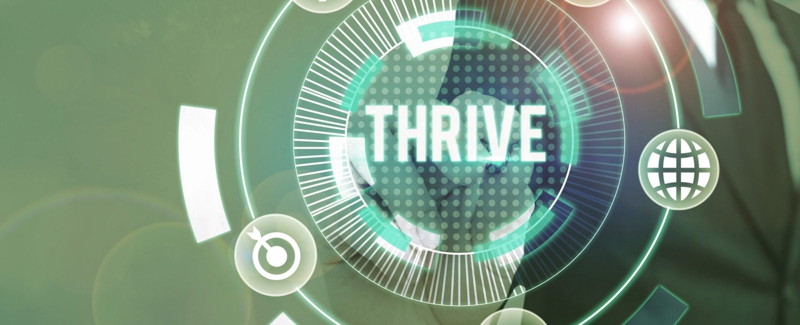 Text sign showing Thrive. Business photo showcasing Think positively Continue to prosper and flourish Time to Blossom