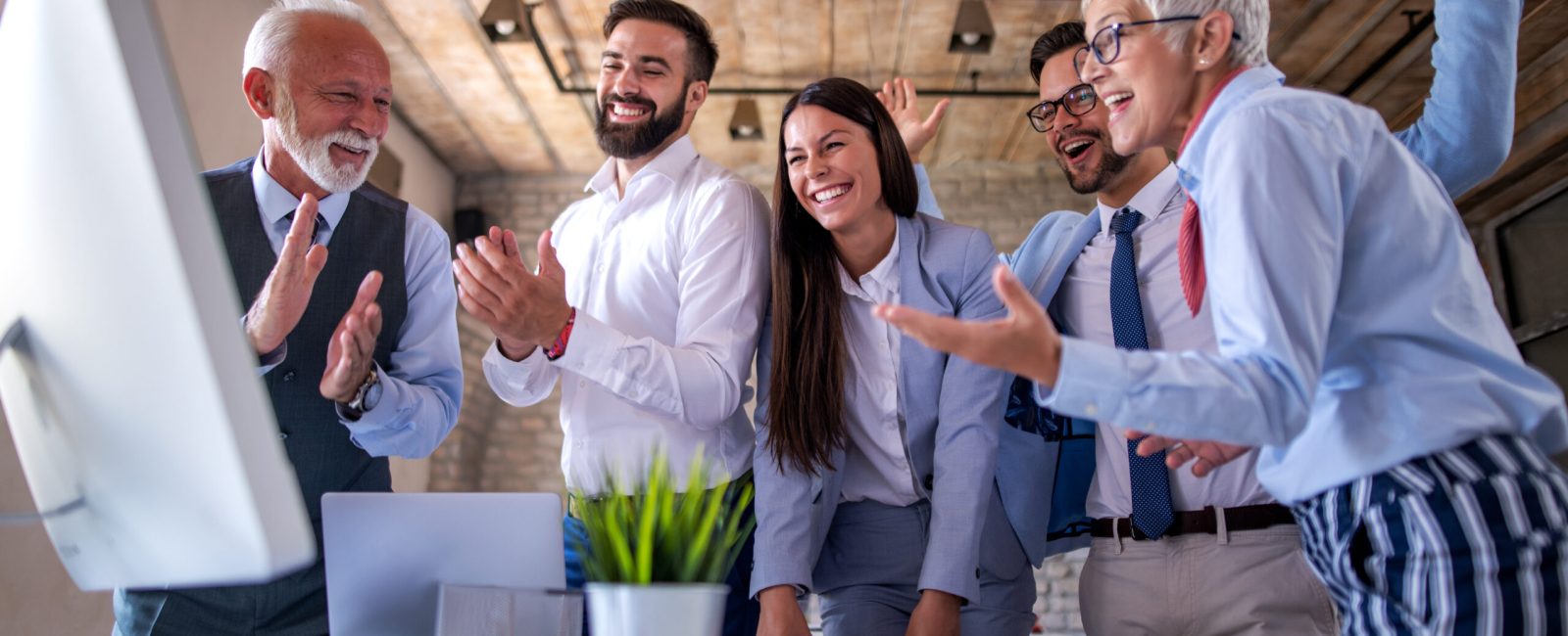Group of business people work together in office.Work, business and people concept.